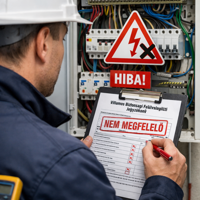 Villamos biztonsági felülvizsgálat nem megfelelő