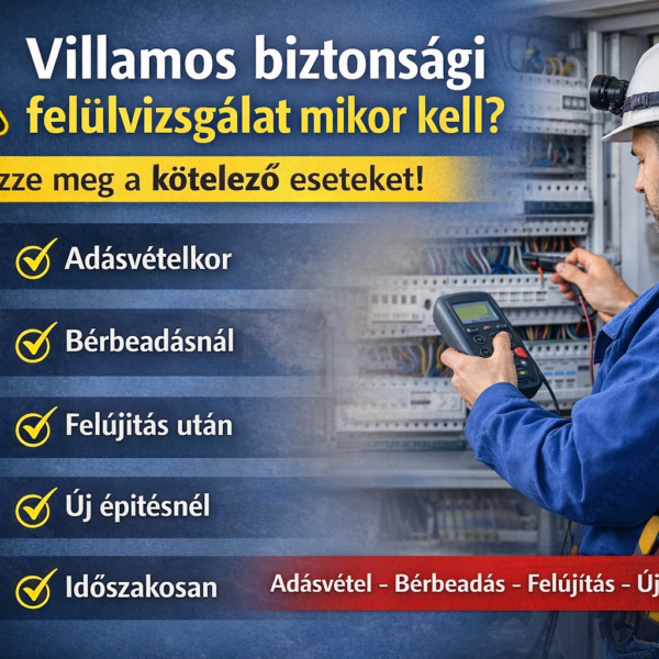 Villamos biztonsági felülvizsgálat mikor kell?