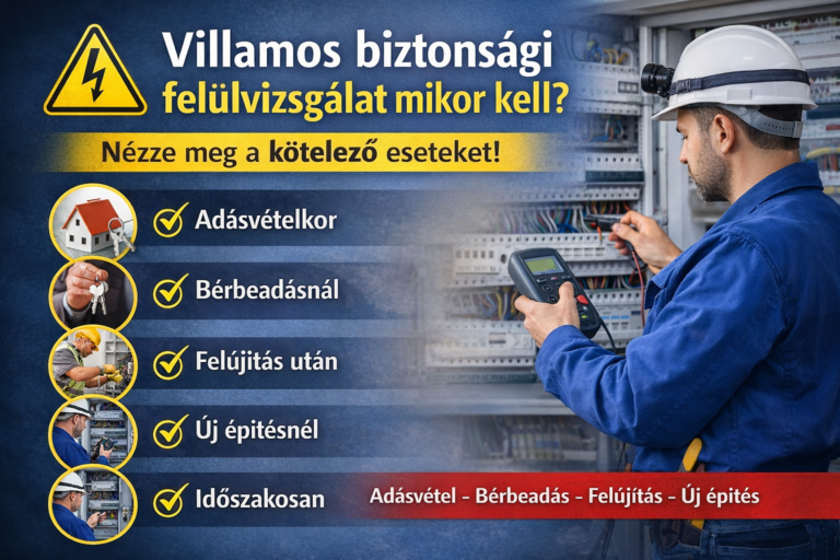 Villamos biztonsági felülvizsgálat mikor kell?