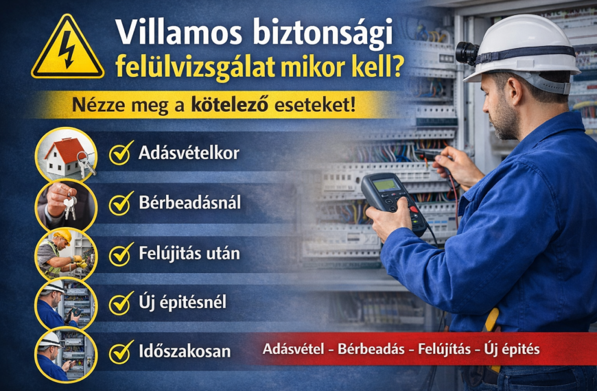 Villamos biztonsági felülvizsgálat mikor kell?