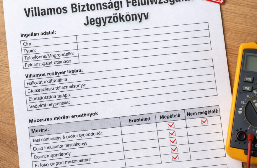 Villamos biztonsági felülvizsgálat jegyzőkönyv minta – mit tartalmaz egy VBF jegyzőkönyv?