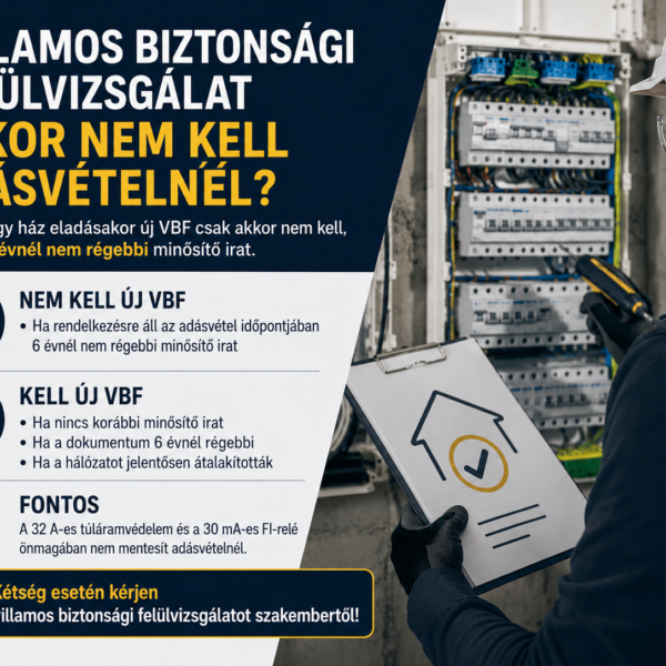 Villamos biztonsági felülvizsgálat mikor nem kell